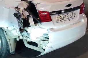 Gəncədə avtomobillə avtobus toqquşub