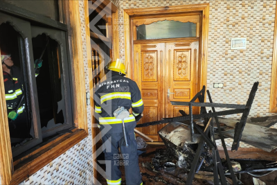 Gəncədə fərdi yaşayış evində yanğın