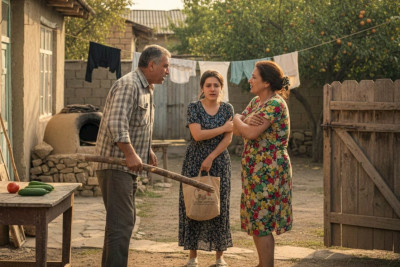 58 yaşlı kişi ögey qızına görə arvadını döydü