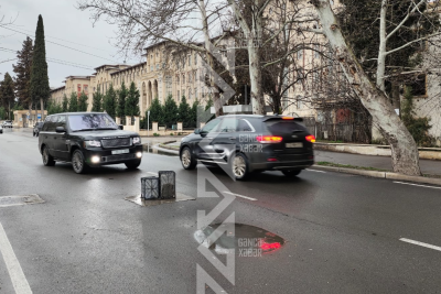 Təmir olunan Ozan küçəsində yol çöküb, qəzalar baş verir