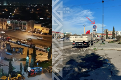 "Dəyirman dairəsi"ndə park edilən yük maşınları qəzalara səbəb olur