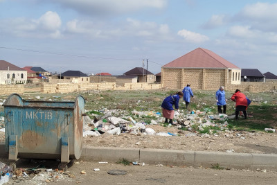 Gəncədə hava limanı yolu TƏMİZLƏNİB