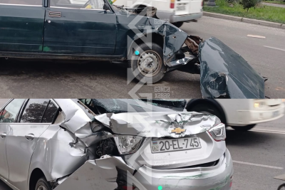 Gəncədə ağır qəza: 73 yaşlı sürücü həyatını itirdi