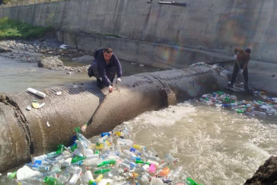 Gəncəçayda təmizlik işləri görülüb