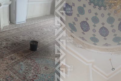 İmamzadə ziyarətgahının tavanı zədələnib, yağış suları içəri axır