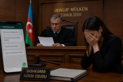 "Whatsapp" qrupunda iş yoldaşlarını söyən qadın CƏRİMƏLƏNDİ