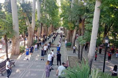 Gəncədə 900 nəfər səhər idmanı etdi