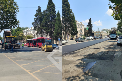 "Xanımın dükanı" dördyolunda asfalt çəkilir