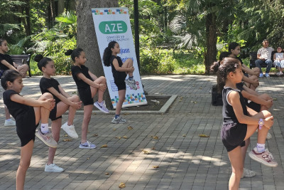 Gəncənin balaca gimnastları "Səhər İdmanı"nda