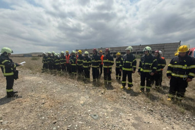FHN Gəncədə yanğın-taktiki təlim keçirdi