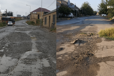 Gəncədə yeni avtobusları sıradan çıxardan küçələr