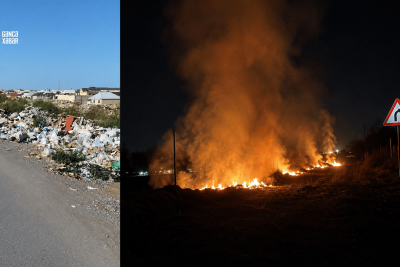 Gəncənin bu ərazisində burnunu tutmadan keçmək olmur