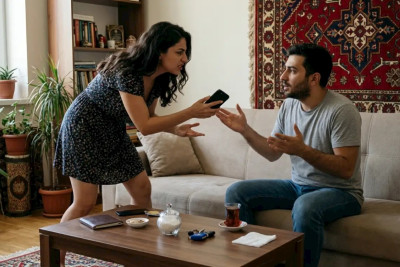 Qadın başqa qızlarla yazışan ərinin telefonunu sındırdı