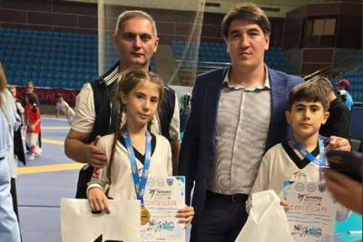 Gəncəli bacı-qardaş beynəlxalq taekvondo turnirində birinci oldular