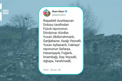 20 oktyabr 2020: Vətən Müharibəsinin 24-cü günü