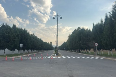 Şəhərdaxili yolların nişanlanması aparılır