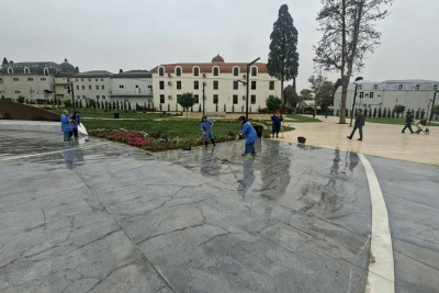 Gəncə Memorial Kompleksinin ərazisi təmizlənib