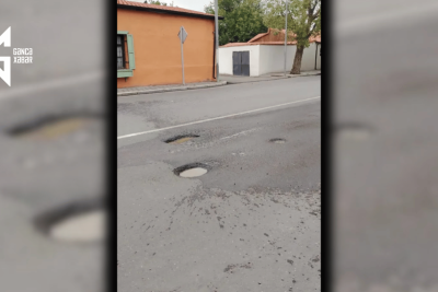 Gəncədə partlayan su borusu bir aydan çoxdur təmir edilmir